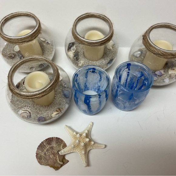Fish Bowl Candle SET w/Sand & Real Shells - Picture 9 of 9